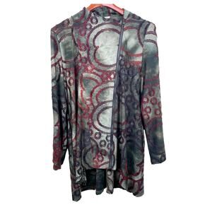 Womens Top Sz L Dark Fairy Grunge Whimsigoth Asymmetrical Oversized Festival